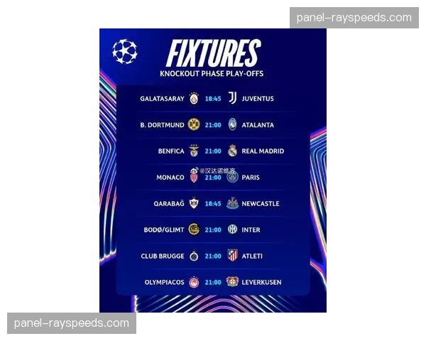 欧冠四分之一决赛次回合赛程公布，4月15日开打